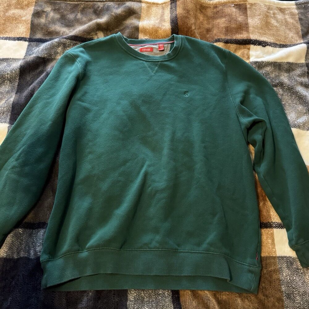 IZOD Crewneck Sweater Mens Size LargeForest Green